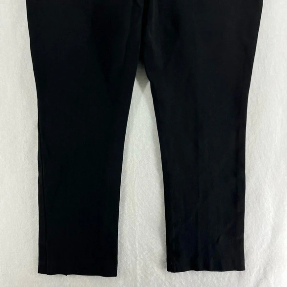 Chico's Pants Women's Sz 1R Medium Black High-Rise Elastic Waist Trouser Stretch - Picture 9 of 12